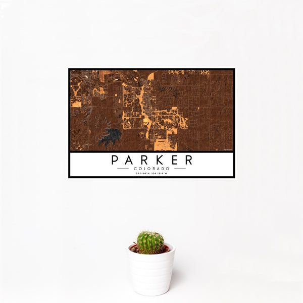 Parker - Colorado Map Print in Ember
