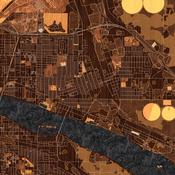 Pasco - Washington Map Print in Ember