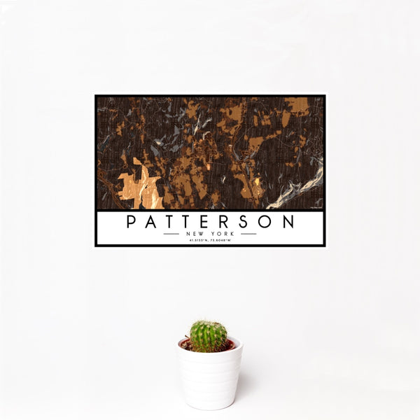 Patterson - New York Map Print in Ember