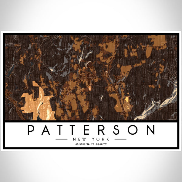 Patterson - New York Map Print in Ember