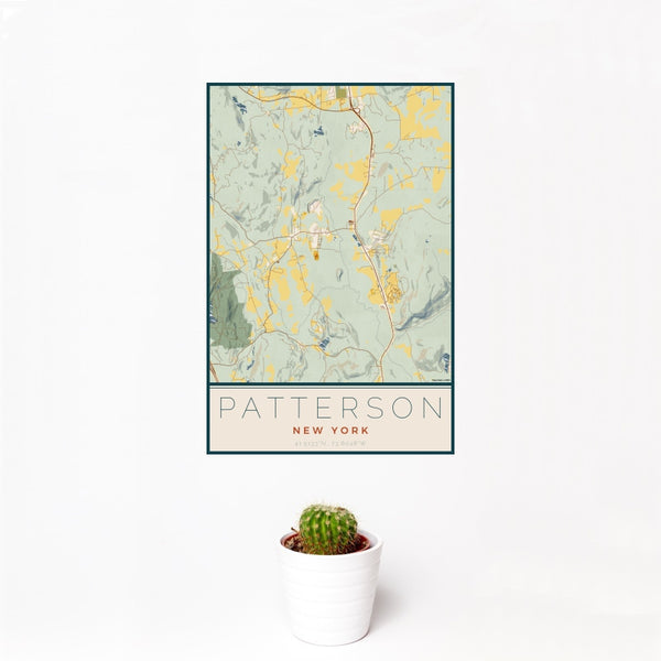 Patterson - New York Map Print in Woodblock
