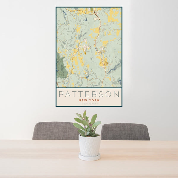 Patterson - New York Map Print in Woodblock