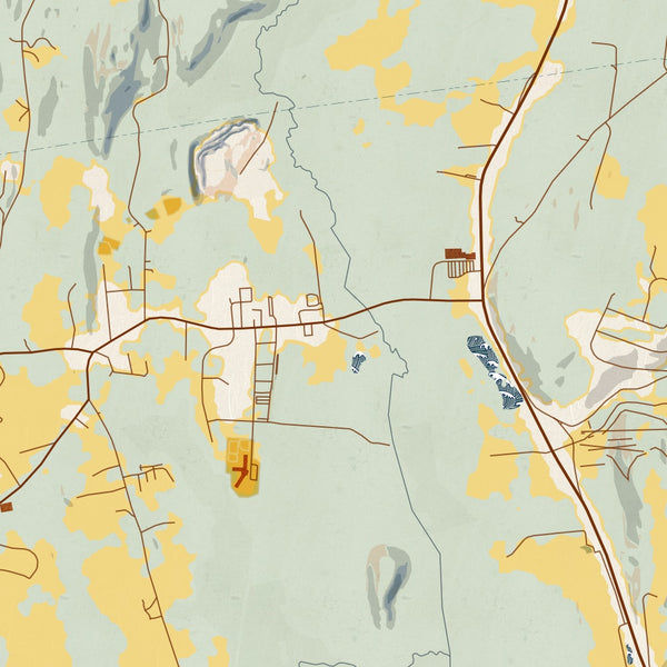 Patterson - New York Map Print in Woodblock