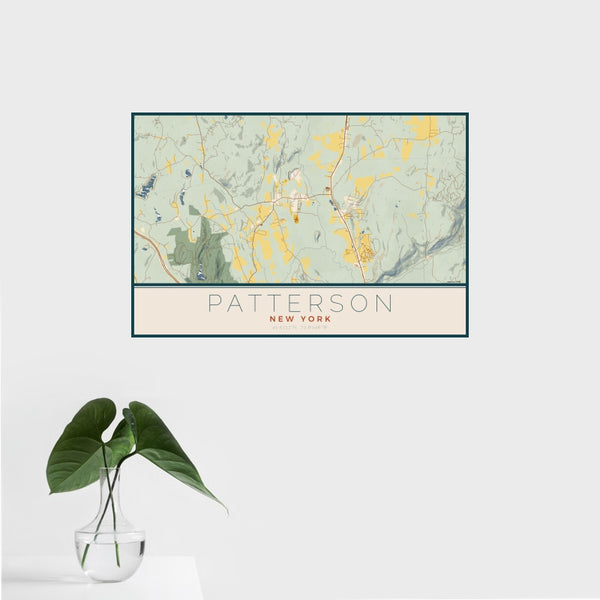 Patterson - New York Map Print in Woodblock