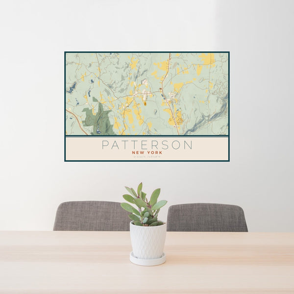Patterson - New York Map Print in Woodblock