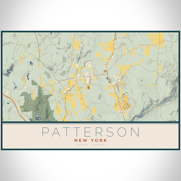 Patterson - New York Map Print in Woodblock
