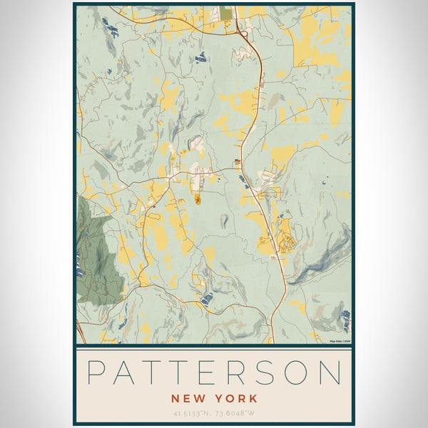Patterson - New York Map Print in Woodblock