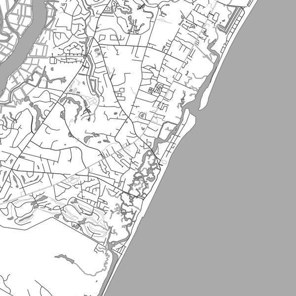 Pawleys Island - South Carolina Classic Map Print