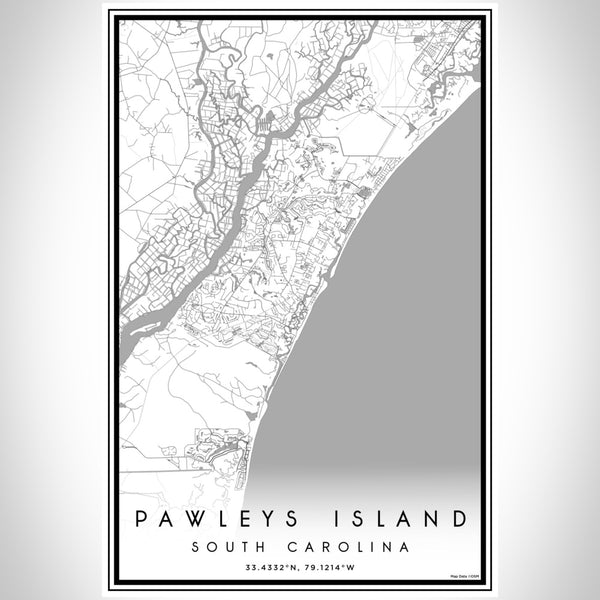 Pawleys Island - South Carolina Classic Map Print