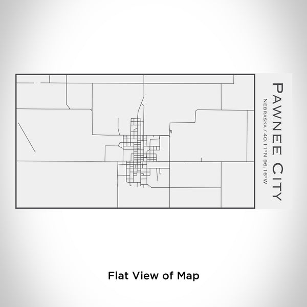 Rendered View of Pawnee City Nebraska Map Engraving on 17oz Stainless Steel Insulated Cola Bottle in White