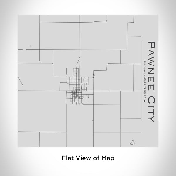 Rendered View of Pawnee City Nebraska Map Engraving on 17oz Stainless Steel Insulated Tumbler