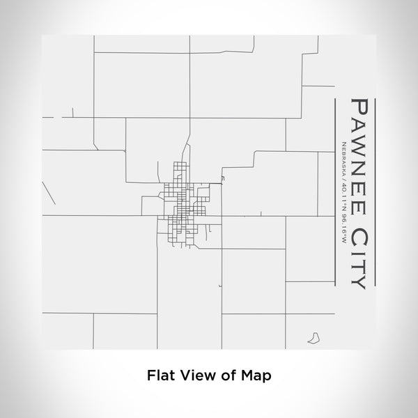 Rendered View of Pawnee City Nebraska Map Engraving on 17oz Stainless Steel Insulated Tumbler in White