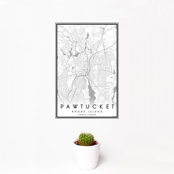 Pawtucket - Rhode Island Classic Map Print