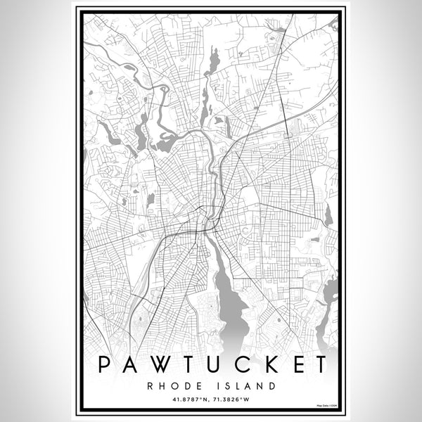 Pawtucket - Rhode Island Classic Map Print