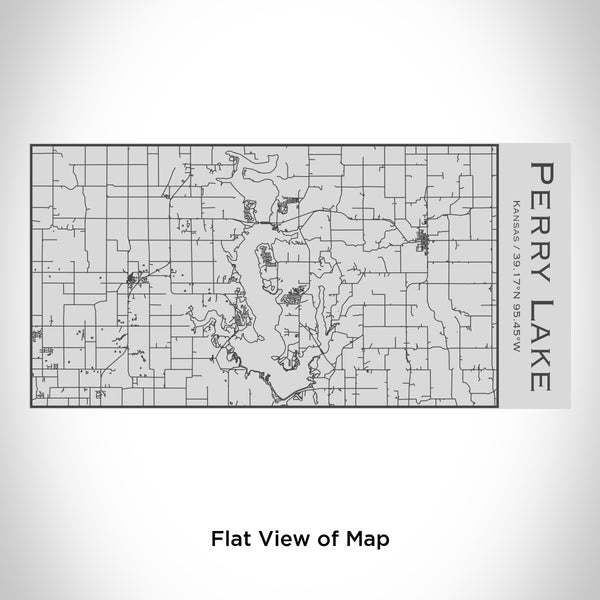 Rendered View of Perry Lake Kansas Map Engraving on 17oz Stainless Steel Insulated Cola Bottle