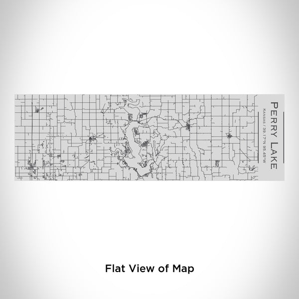 Rendered View of Perry Lake Kansas Map Engraving on 10oz Stainless Steel Insulated Cup with Sipping Lid
