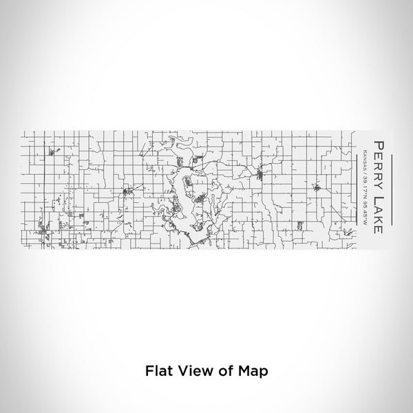 Rendered View of Perry Lake Kansas Map Engraving on 10oz Stainless Steel Insulated Cup with Sliding Lid in White