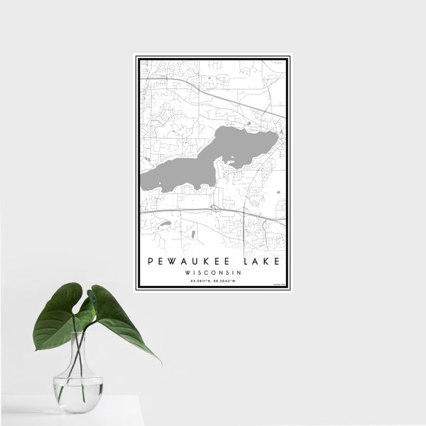 Pewaukee Lake - Wisconsin Classic Map Print
