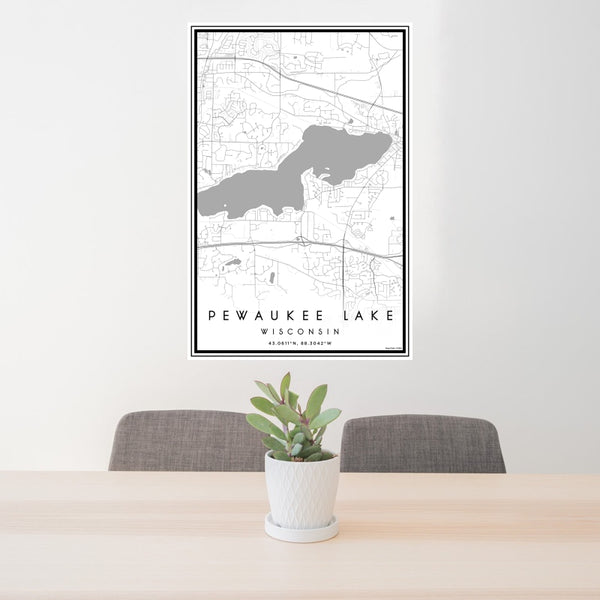 Pewaukee Lake - Wisconsin Classic Map Print