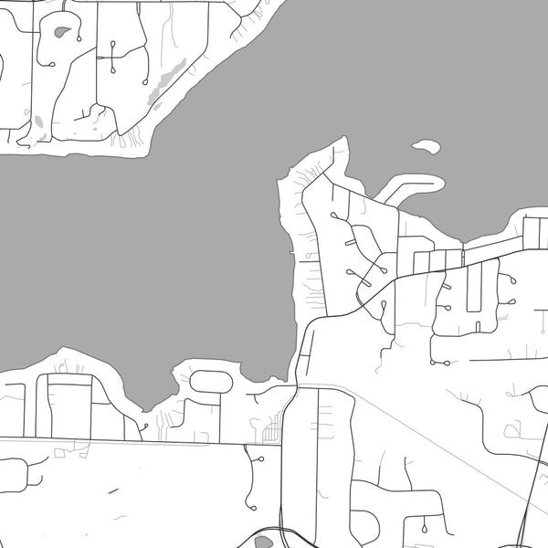 Pewaukee Lake - Wisconsin Classic Map Print