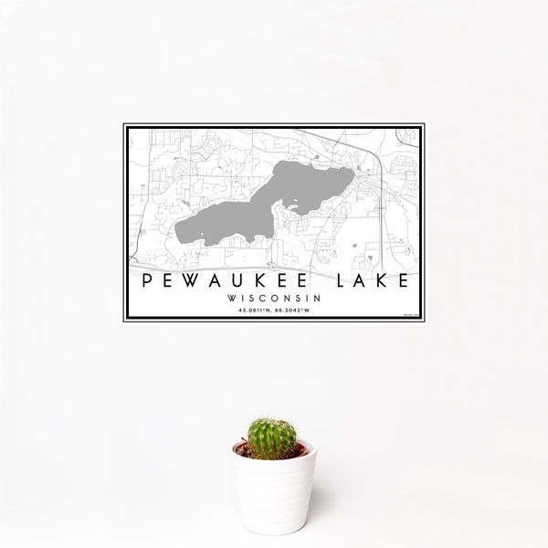 Pewaukee Lake - Wisconsin Classic Map Print