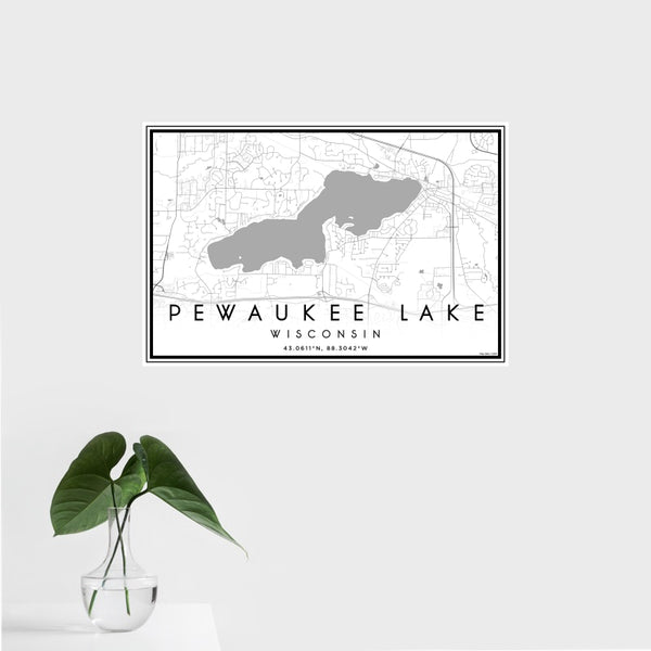 Pewaukee Lake - Wisconsin Classic Map Print