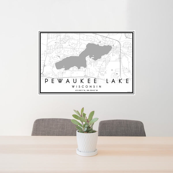 Pewaukee Lake - Wisconsin Classic Map Print