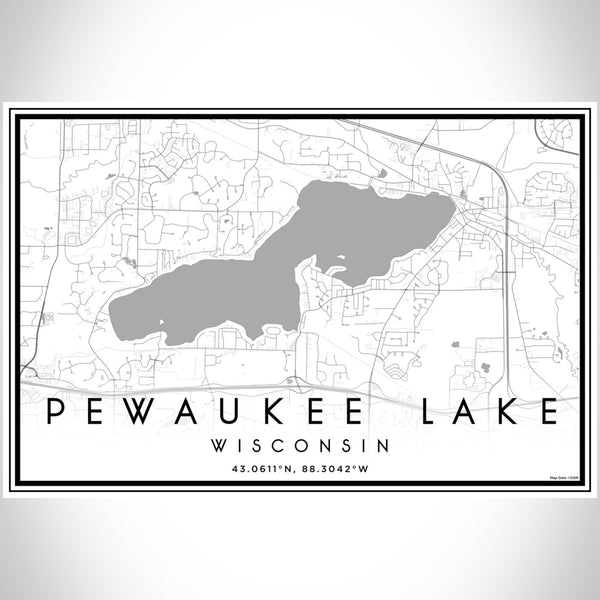 Pewaukee Lake - Wisconsin Classic Map Print