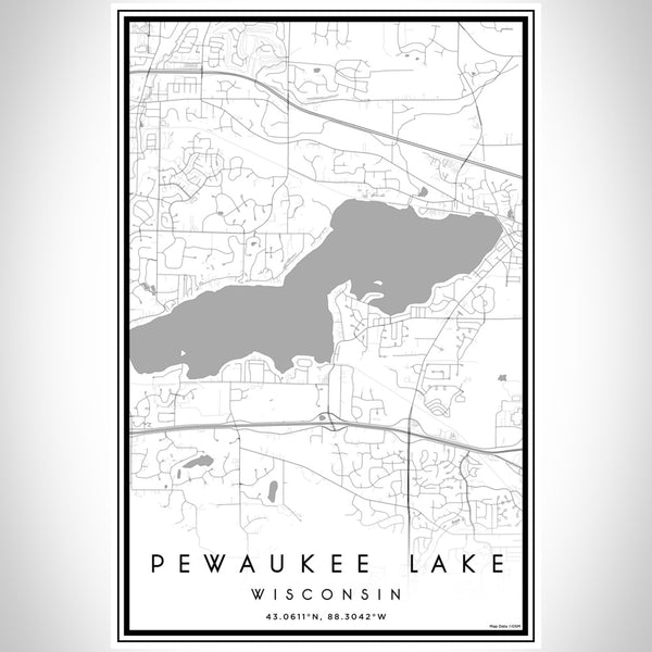 Pewaukee Lake - Wisconsin Classic Map Print
