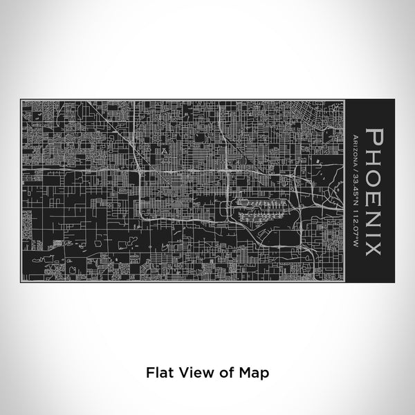 Phoenix - Arizona Map Insulated Bottle in Matte Black