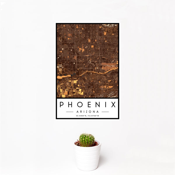 Phoenix - Arizona Map Print in Ember