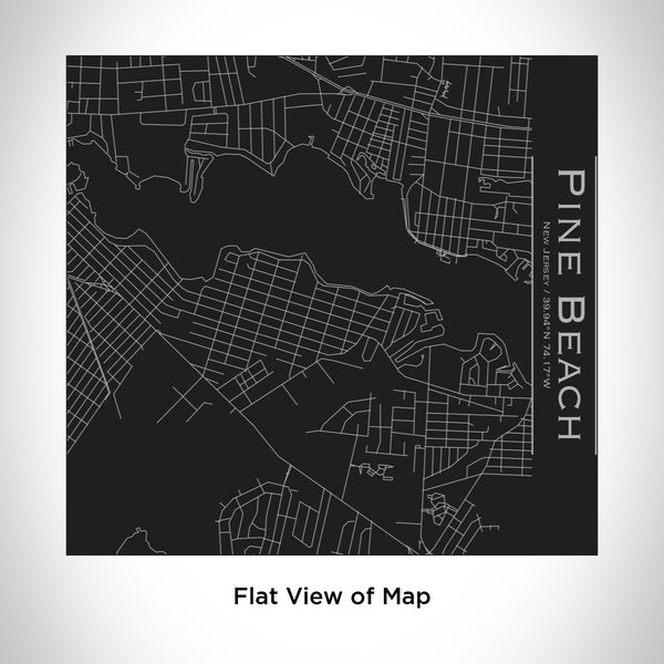Rendered View of Pine Beach New Jersey Map Engraving on 17oz Stainless Steel Insulated Tumbler in Black