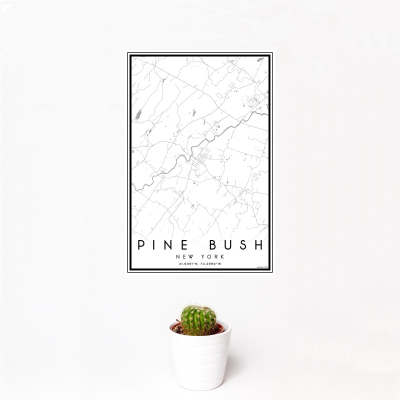 Pine Bush - New York Classic Map Print