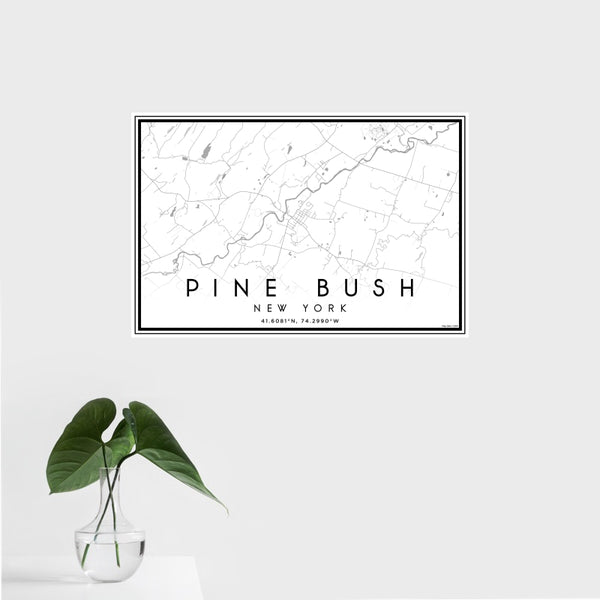 Pine Bush - New York Classic Map Print