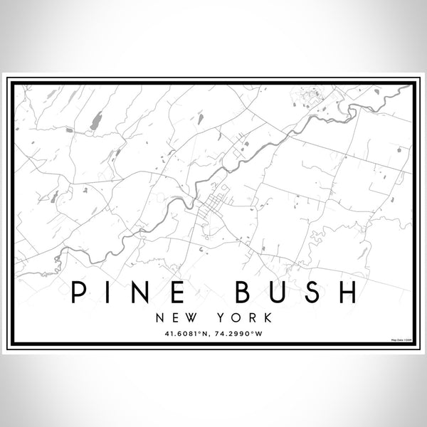 Pine Bush - New York Classic Map Print