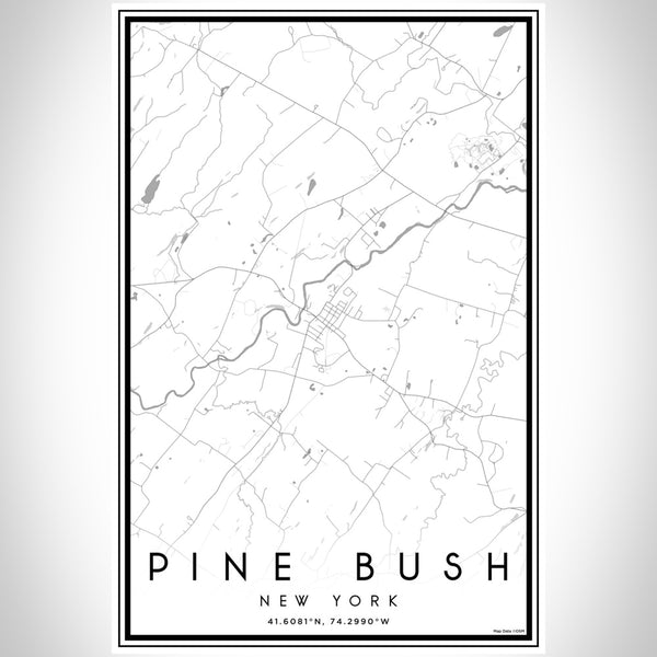 Pine Bush - New York Classic Map Print