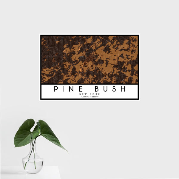 Pine Bush - New York Map Print in Ember