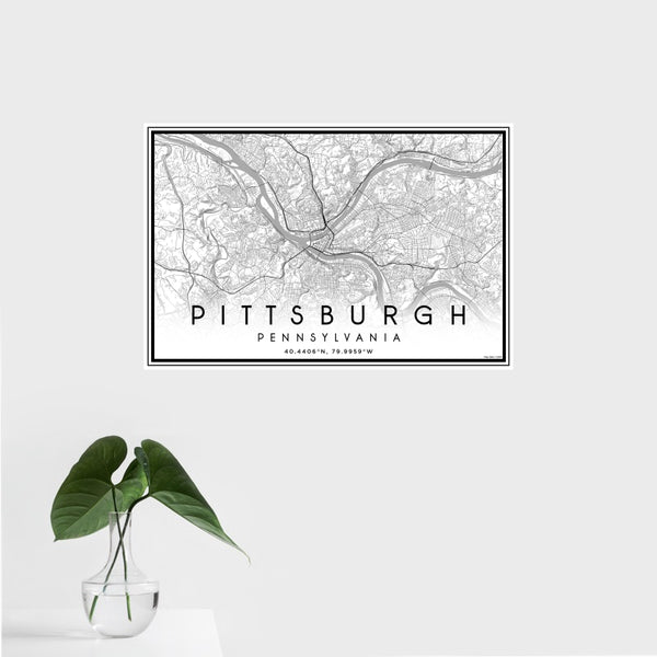 Pittsburgh - Pennsylvania Classic Map Print