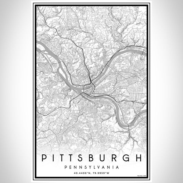 Pittsburgh - Pennsylvania Classic Map Print