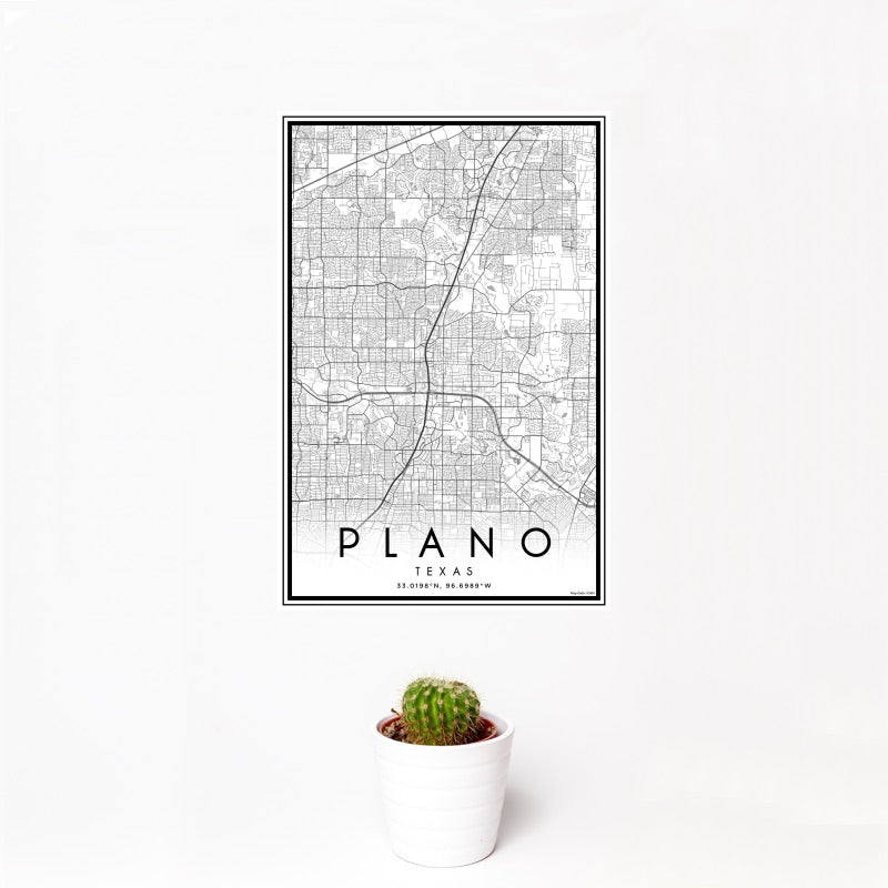 Plano - Texas Classic Map Print