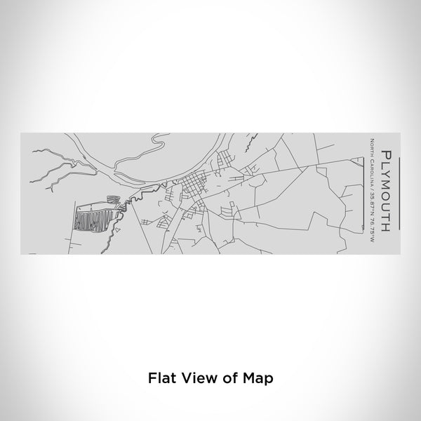 Rendered View of Plymouth North Carolina Map Engraving on 10oz Stainless Steel Insulated Cup with Sipping Lid