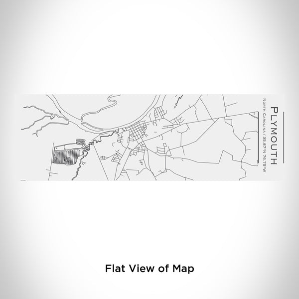 Rendered View of Plymouth North Carolina Map Engraving on 10oz Stainless Steel Insulated Cup with Sliding Lid in White