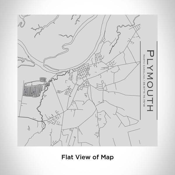 Rendered View of Plymouth North Carolina Map Engraving on 17oz Stainless Steel Insulated Tumbler