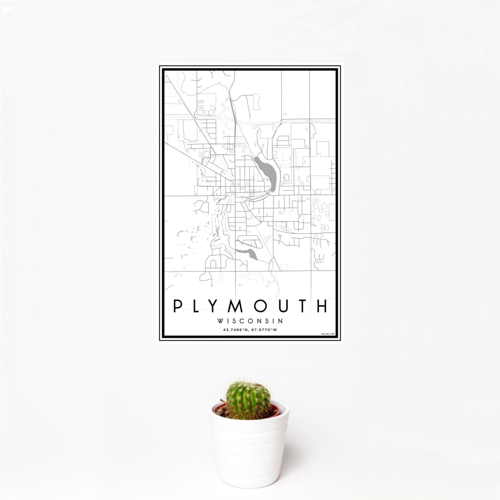 Plymouth - Wisconsin Classic Map Print