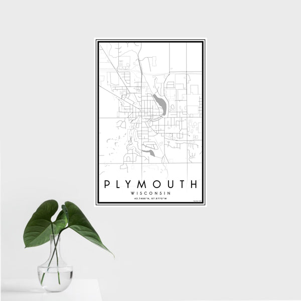 Plymouth - Wisconsin Classic Map Print