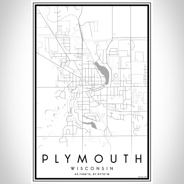 Plymouth - Wisconsin Classic Map Print