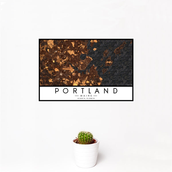 Portland - Maine Map Print in Ember