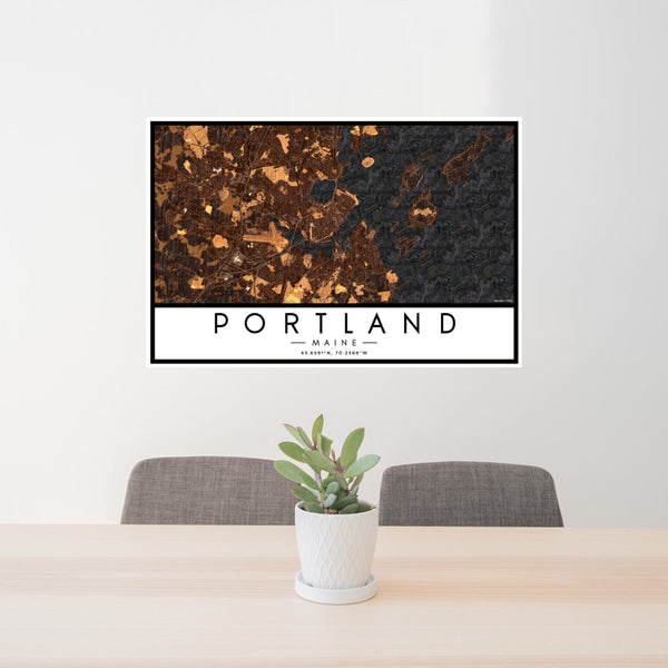 Portland - Maine Map Print in Ember