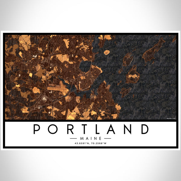 Portland - Maine Map Print in Ember