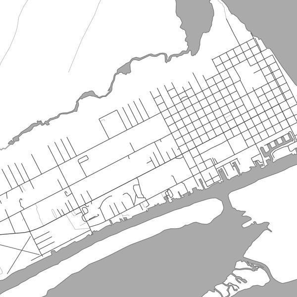 Port O'Connor - Texas Classic Map Print